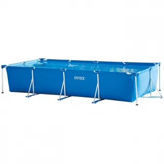 Piscina dreptunghiulara Intex 28274NP, 4.5mx2.2mx84cm, cadru metalic, pompa filtrare inclusa