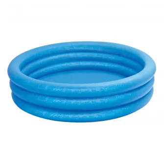 Piscina gonflabila Intex - Crystal Blue, cu 3 inele, 168 x 38 cm, fara pompa de filtrare