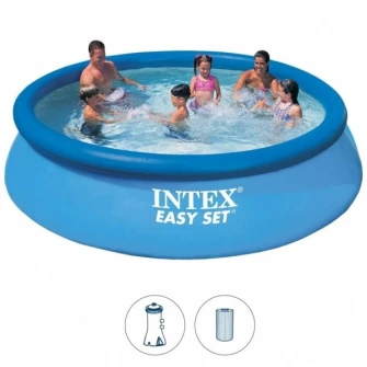 Piscina gonflabila Intex Easy Set®, 3.66m x 76cm, Pompa de filtrare