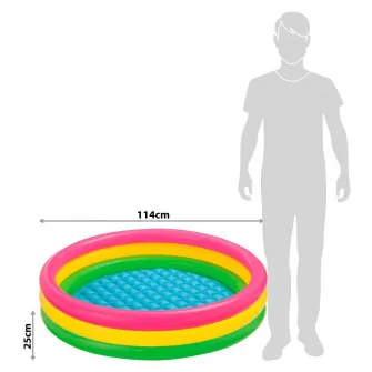 Piscina gonflabila Intex - Sunset glow, 114 x 25 cm, fara pompa de filtrare
