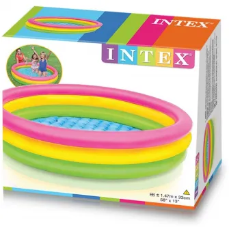 Piscina gonflabila Intex - Sunset glow, 147 x 33 cm, fara pompa de filtrare
