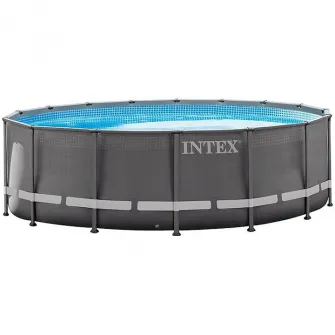 Piscina Intex 26326NP Ultra XTR Frame: Piscina: 488 x 488 x 122 cm + Pompa + scara + prelata protectie
