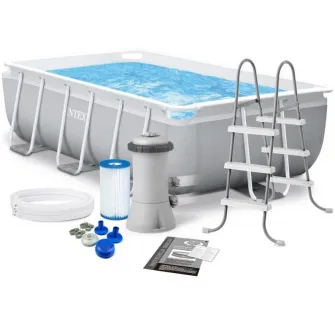 Piscina Intex 26784NP Prism Rectangular Pompa de filtrare + scara inclusa, 300 x 175 x 80 cm