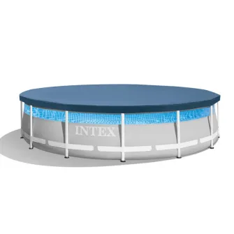 Piscina Intex Clearview 26722NP,  cadru metallic,  componenta: pompa de filtrare,  scara,  folie pentru baza si prelata, 427 x 107 cm