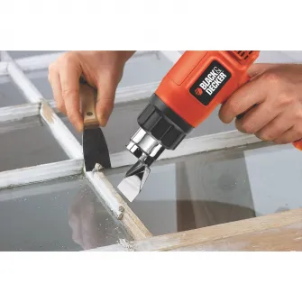 Pistol cu aer cald BlackDecker KX1650, 1750 W, 600 °C temperatura maxima, 740 l/min debit aer