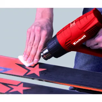 Pistol cu aer cald Einhell TH-HA 2000/1 ,2000 W, 2 setari de temperatura 350°/550°, protectie impotriva supraincalzirii, inclus 4 duze si racleta pentru vopsea