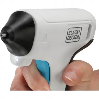 Pistol de lipit cu silicon pe acumulator Black & Decker BCGL115, 3.6 V, 36 W, 7 mm diametru bagheta silicon