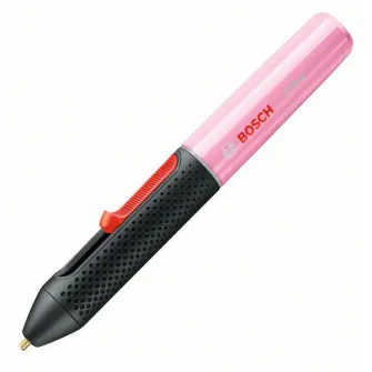 Pistol de lipit electric cu acumulator Bosch GLUEY - cupcake pink, 2.1 Ah, 150°C temperetura lipire, 7 mm diametru bagheta