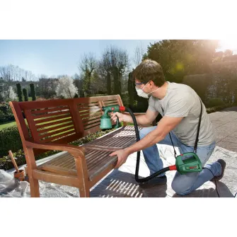 Pistol de vopsit Bosch PFS 2000, 440 W, 800 ml capacitate rezervor, 200 ml/min capacitate pompare, 1.3 m lungime furtun