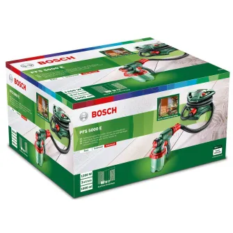 Pistol de vopsit Bosch PFS 5000 E, 1200 W, 1000 ml capacitate rezervor, 500 ml/min capacitate pompare, 4 m lungime furtun, accesorii incluse