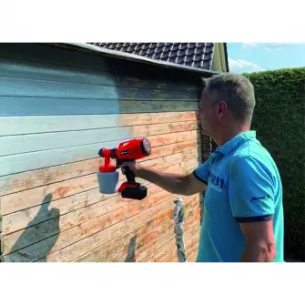 Pistol de vopsit pe acumulator Einhell TC-SY 18/60 Li Solo,18 V, debit 650 ml/min, rezervor 800 ml,fara acumulator si incarcator in setul de livrare
