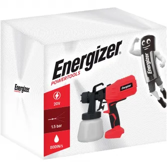 Pistol de Vopsit pe acumulator Energizer, 20V, 1.5Bar, 80 DIN/s, rezervor 800ml, fara acumulator/incarcator