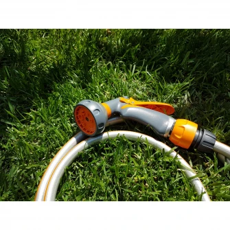 Pistol pentru stropit GF Garden,8 functii,10 l/min,metal+cauciuc