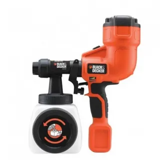 Pistol vopsit electric Black & Decker HVLP200, 400W, 1200ml SprayControl, vopsire in unghi, AutoSelect
