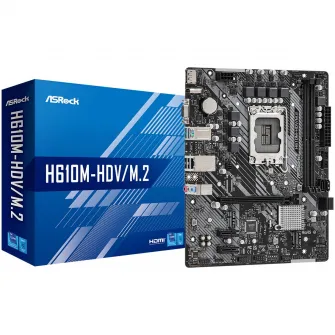Placa de baza ASRock H610M-HDV/M.2, Socket 1700