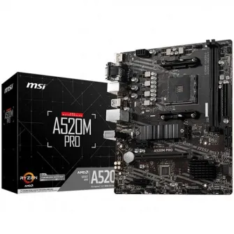 Материнская плата MSI A520M PRO, разъем AM4