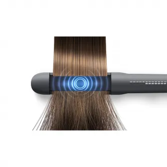 Placa de indreptat parul Philips Prestige BHS510/00, tehnologie ThermoShield, placi infuzate cu ulei de argan, 230°C, ingrijire ioni, 12 setari temperatura, husa termorezistenta, Negru