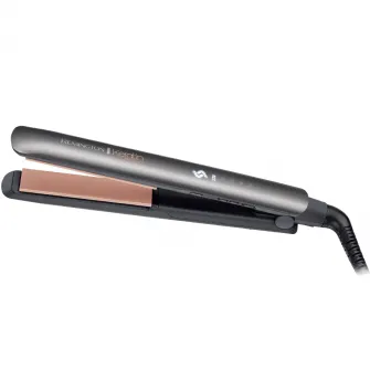 Placa de indreptat parul Remington Keratin Protect S8598, invelis ceramic, 230°C, Gri/Aramiu