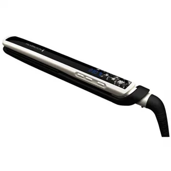 Placa de indreptat parul Remington S9500, 235 grade, LCD, Easy lock, negru/gri