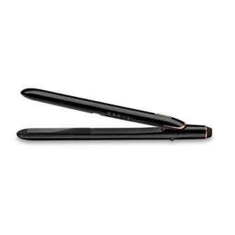 Placa de par BaByliss ST250E Smooth Finish, placi 25x95 mm Titanium-Ceramice, 230 grade, incalzire rapida, Negru