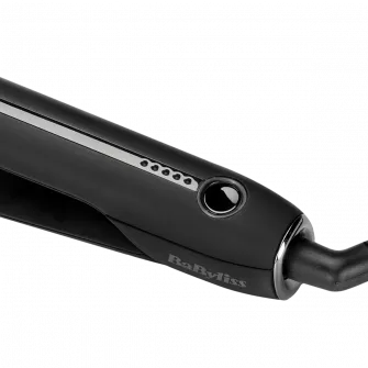 Placa de par Babyliss Super Styler ST485E, 5 setari de temperatura, placi ceramice 25x 95 mm ,negru