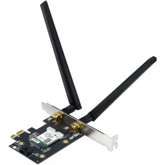 Placa de retea ASUS PCE-AX1800, AX1800, Dual-Band, Wi-Fi 6, PCIe, Bluetooth 5.2, 2 antene Wi-Fi