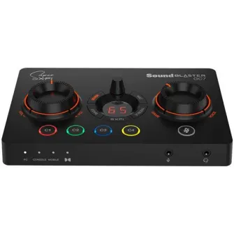 Placa de sunet CREATIVE Sound Blaster GC7 - USB-C 7.1 DAC, DUAL DSP, Gain Control Mixer digital si suport Super X-FI, PC, Mac, PS 4/5, Xbox, Nintendo Switch