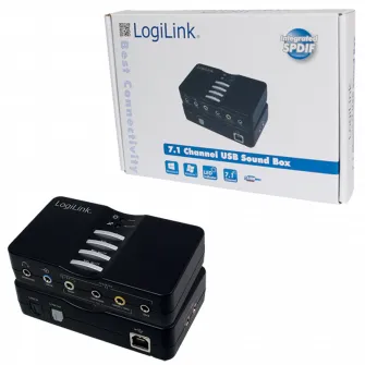 Внешняя звуковая карта Logilink Sound Box UA0099, интерфейс USB, 7.1 каналов