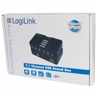 Внешняя звуковая карта Logilink Sound Box UA0099, интерфейс USB, 7.1 каналов