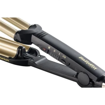 Placa profesionala de ondulat BaByliss Easy Waves C260E, 200 grade, Tehnologie Titanium