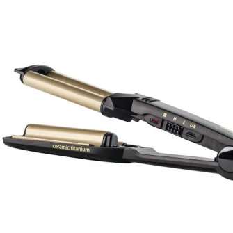 Placa profesionala de ondulat BaByliss Easy Waves C260E, 200 grade, Tehnologie Titanium