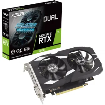 Placa video ASUS GeForce RTX™ 3050 DUAL OC, 6GB GDDR6, 96-bit