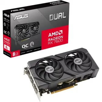 Placa video ASUS Radeon RX 7600 DUAL OC EVO, 8GB