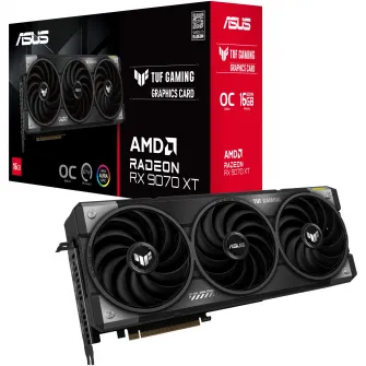 Placa video ASUS TUF Gaming AMD RADEON™ RX 9070 XT OC, 16GB GDDR6, 256-bit