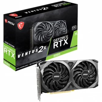 Placa video MSI GeForce® RTX™ 3060 VENTUS 2X OC, 12GB GDDR6, 192-bit