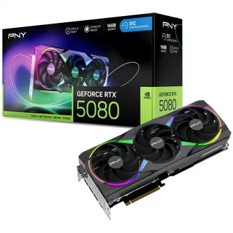 Placa Video PNY GeForce RTX™ 5080 OC ARGB, 16GB GDDR7, 256-bit
