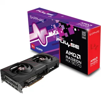 Placa video SAPPHIRE PULSE AMD RADEON RX 9070 GAMING, 16GB GD