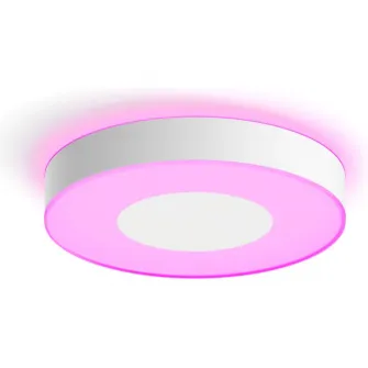 Plafoniera LED RGB inteligenta Philips Hue Infuse, Bluetooth, 52.5W, 3700 lm, lumina alba si colorata (2000-6500K), 42.5cm, Alb