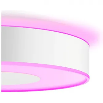 Plafoniera LED RGB inteligenta Philips Hue Infuse, Bluetooth, 52.5W, 3700 lm, lumina alba si colorata (2000-6500K), 42.5cm, Alb