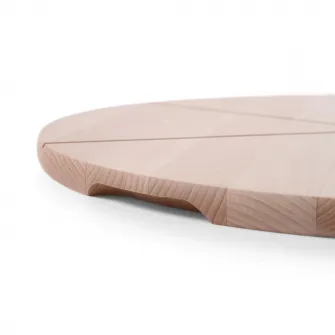 Planseta pizza Hendi, cu caneluri pentru a ajuta taierea in 6 parti egale, lemn de fag brut, 50 cm
