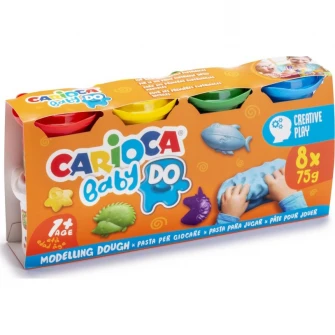 Пластилин Carioca Baby Dough, 8x75 гр/коробка