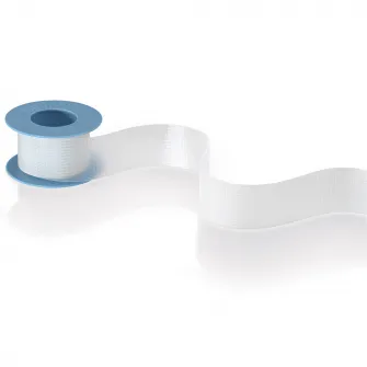 Plasture hipoalergen pe suport de matase cu margini zimtate Hartmann, Omnisilk, 2.5 cm x 5 m