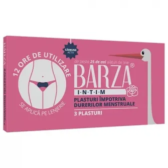 Plasturi impotriva durerilor menstruale Barza, 3 bucati