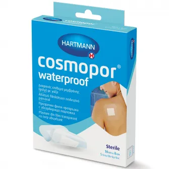 Plasturi rezistenti la apa Hartmann, Cosmopor Advance, 10 x 8 cm, 5 buc