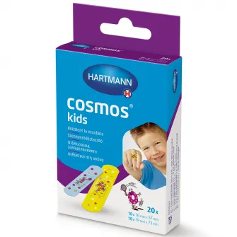 Plasturi rezistenti la apa si murdarie pentru copii Hartmann, Cosmos Kids, 20 buc