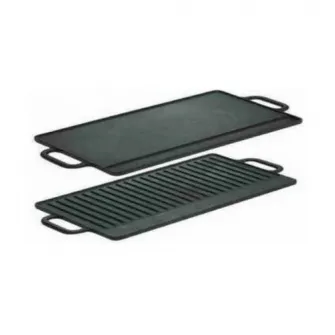 Plita fonta Grillchef, 51 x 24 cm, reversibila cu manere
