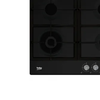Plita incorporabila Beko HIAW64225SB, Gaz, 4 arzatoare, Gratar de fonta, Negru