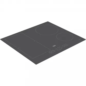 Plita incorporabila Beko HII64200FMTZG, Inductie, 4 zone de gatit, Booster, Touch control, 60 cm, Sticla Gri