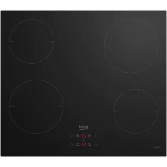 Plita incorporabila Beko HII64401MT, Inductie ,4 zone de gatit, Touch control, OverHeat Safety System, 60 cm, Sticla neagra