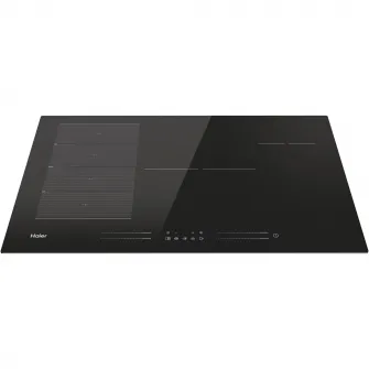 Plita incorporabila Haier HAMTSJ86MC/1, Inductie, 6 zone de gatit, Control tactil multislider, Indicator de caldura reziduala, Multizone, Timmer, Booster, Conectivitate wi-fi/ hOn app, 80 cm, Negru
